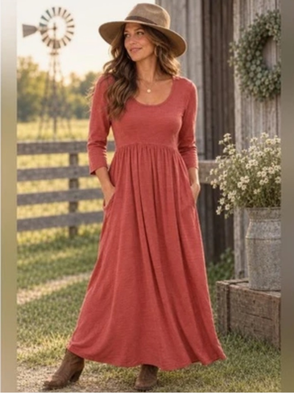 Matilda Jane x Joanna Gaines
Country Drive Terracotta Maxi Dress
Size Medium